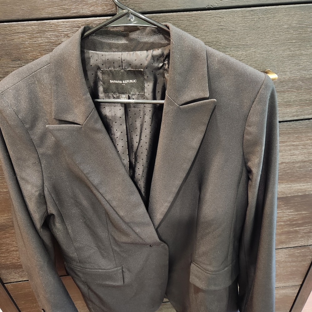 Banana Republic Black Blazer Classic Suit Jacket